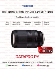 Lente Tamron 18-300 mm. para Canon
